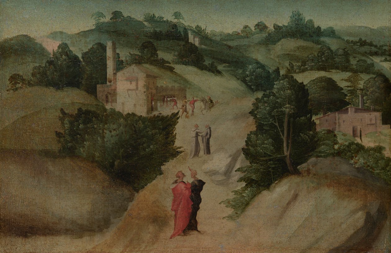 Scener ur en legend, troligen ca 1515-1520 (olja på duk) av Giovanni Larciani