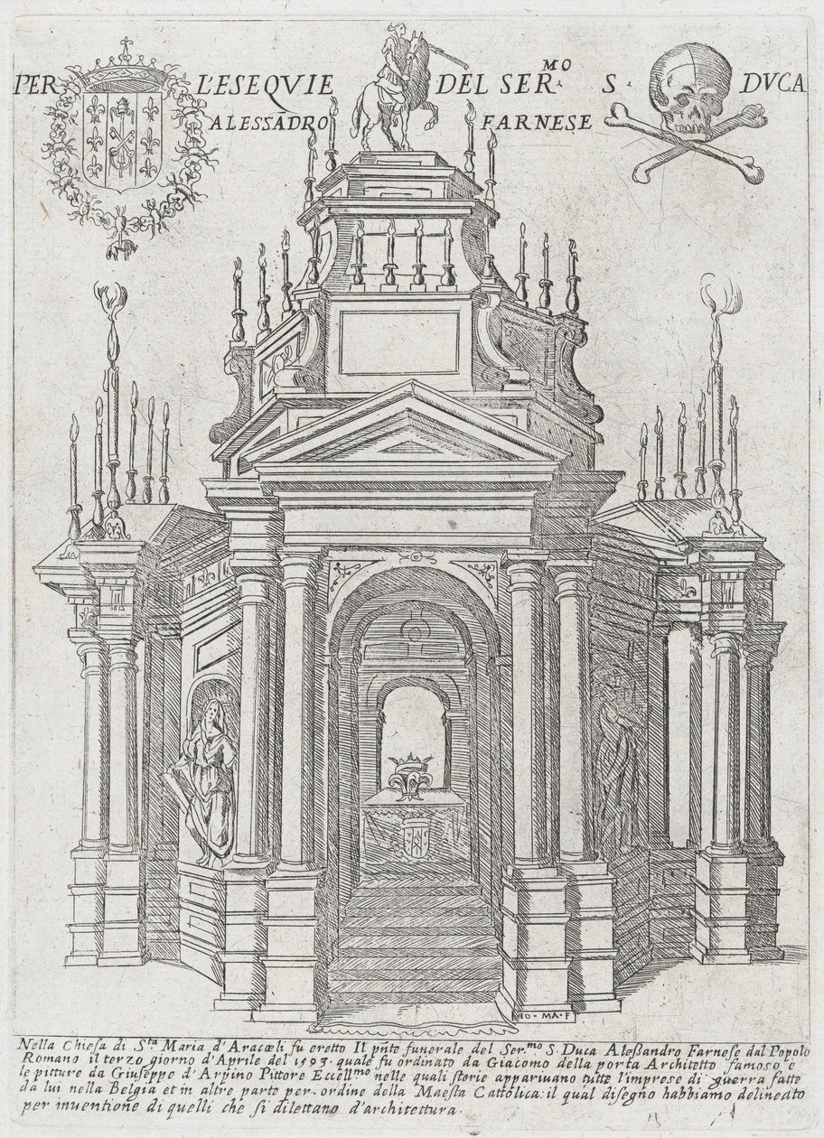 Katafal för hertig Alessandro Farnese, 1593 av Giovanni Maggi