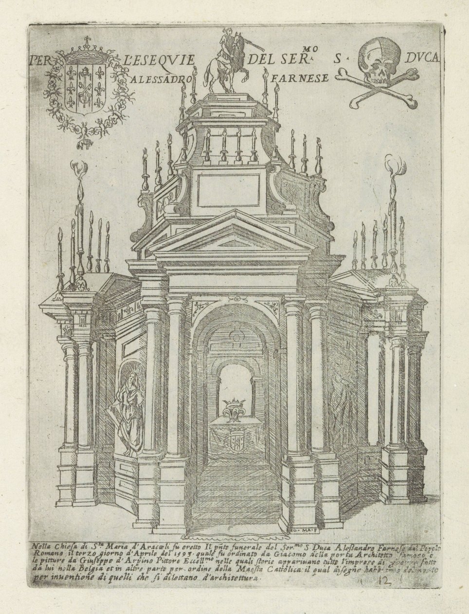Begravningsmonument av Alessandro Farnese i Santa Maria i Aracoeli i Rom Per l