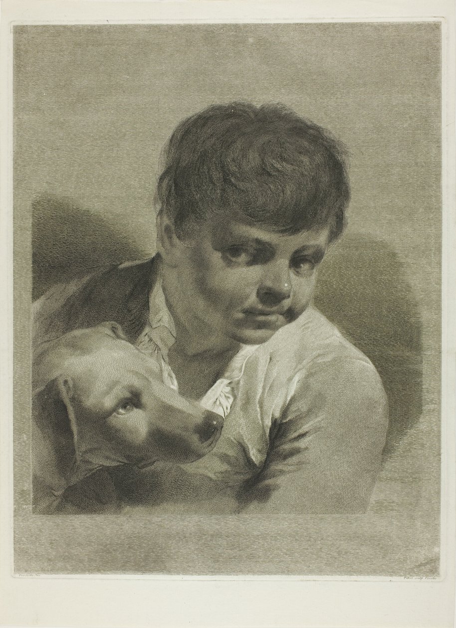 En pojke med en hund av Giovanni Marco Pitteri