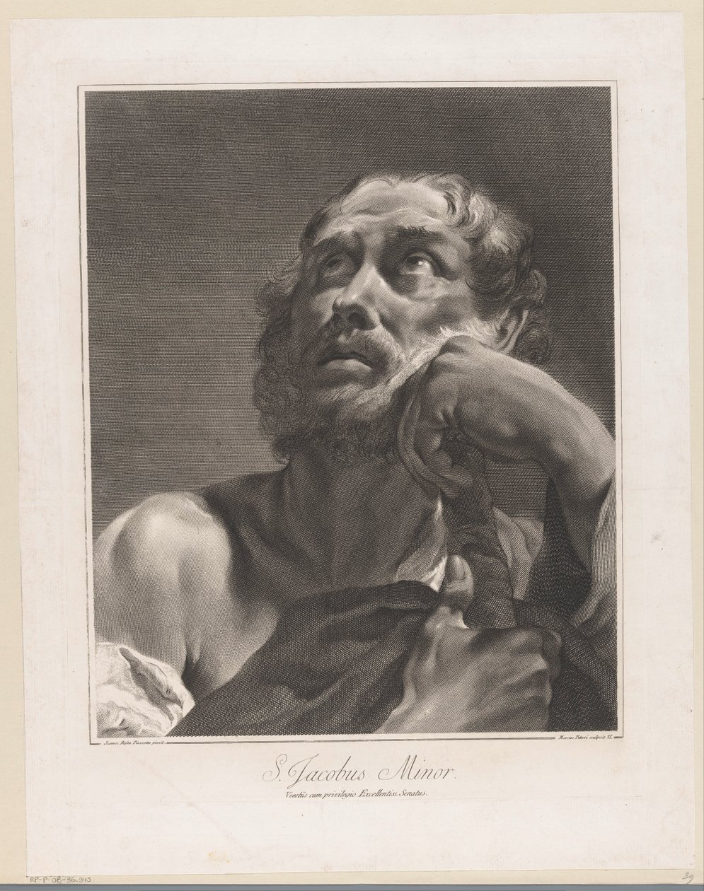 Aposteln Jakob den Mindre S. Jacobus Minor (titel på objekt) Apostlar (serietitel) av Giovanni Marco Pitteri