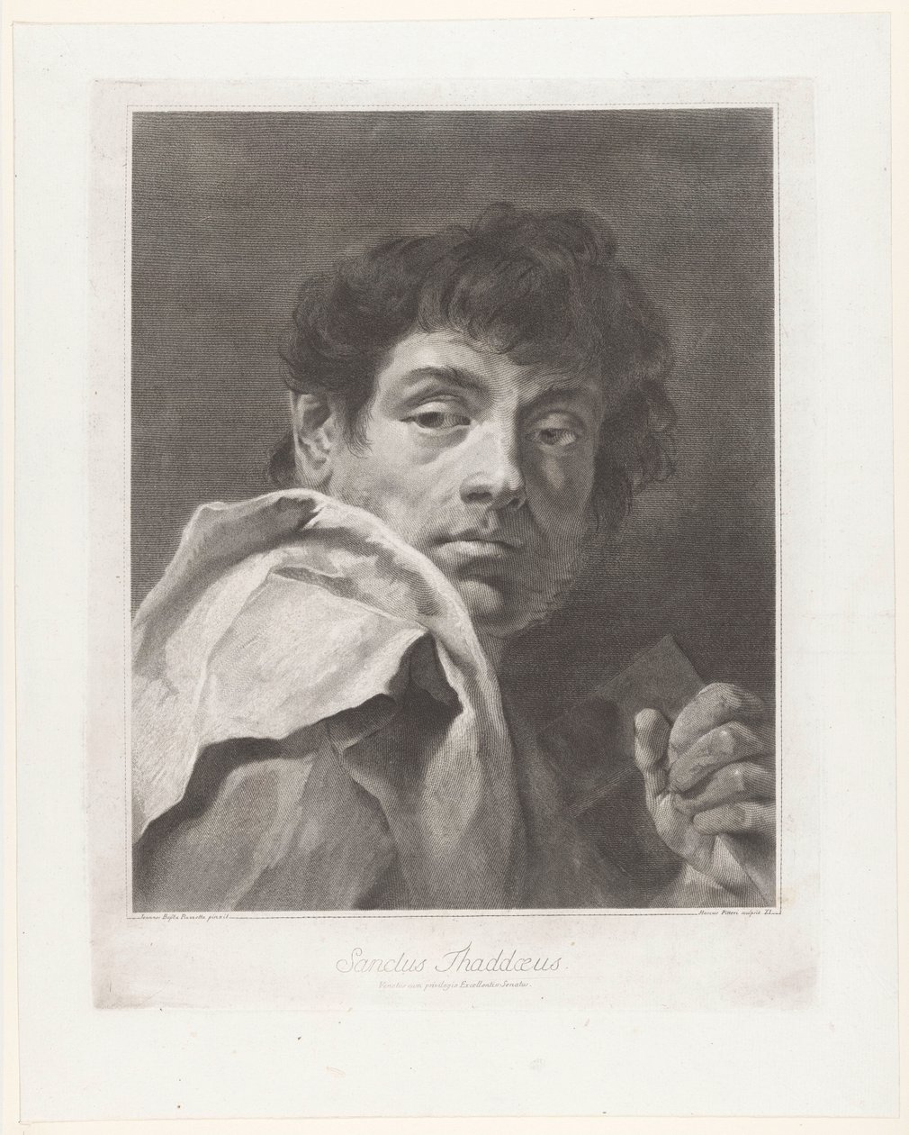 Apostel Judas Thaddeus Sanctus Thaddaeus (titel på objekt) Apostlarna (serietitel) av Giovanni Marco Pitteri