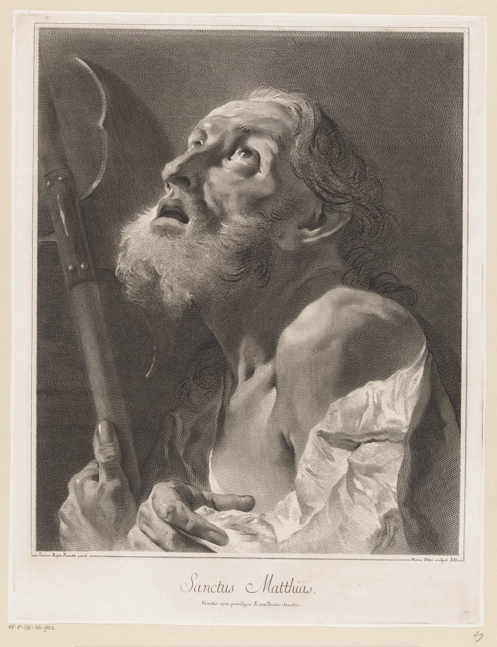 Aposteln Mattias Saint Matthias (titel på objekt) Apostlar (serietitel) av Giovanni Marco Pitteri