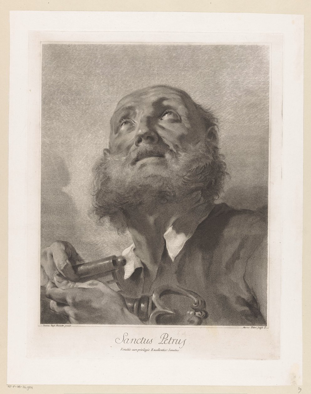 Aposteln Petrus Sankt Peter (titel på objekt) Apostlar (serietitel) av Giovanni Marco Pitteri