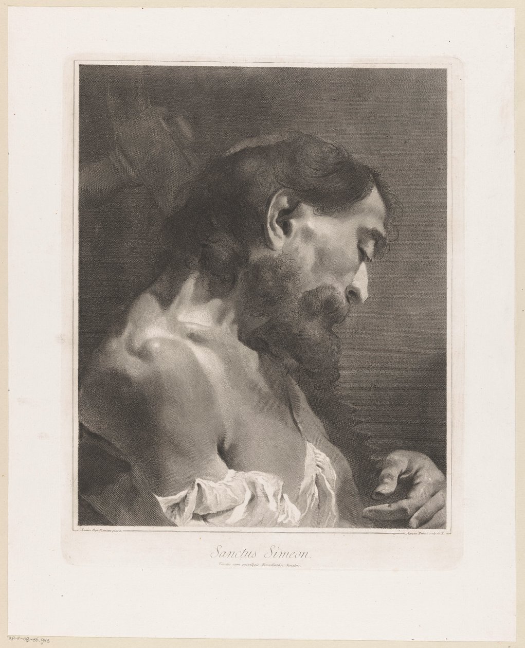 Apostel Simon Sanctus Simeon (titel på objekt) Apostelen (serietitel) av Giovanni Marco Pitteri