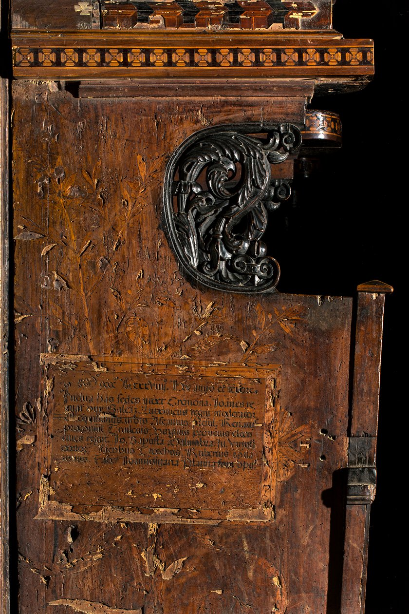 Lignaean Canonical Choir, inlagd av Giovanni Maria Platina 1484, vänster sidoinlägg av Giovanni Maria Platina