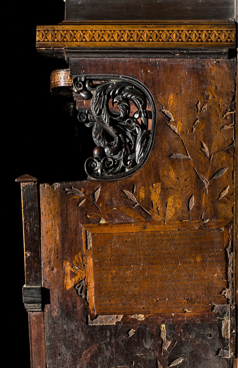 Lignaean Canonical Choir, inlagd av Giovanni Maria Platina 1484, höger sidoinlägg av Giovanni Maria Platina