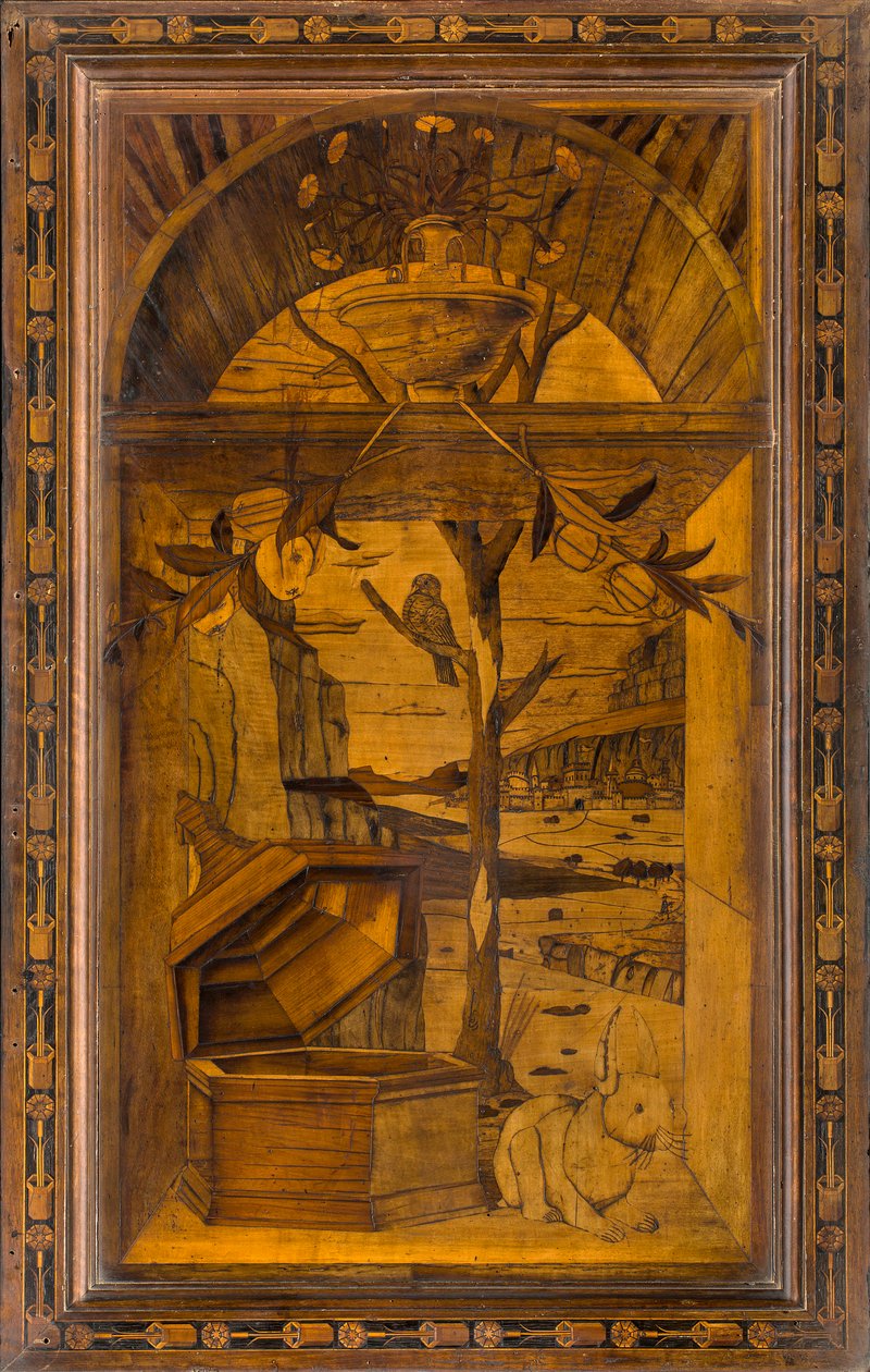 Lignaean Canonical Choir, inlagd av Giovanni Maria Platina 1484, Superior Stall av Giovanni Maria Platina