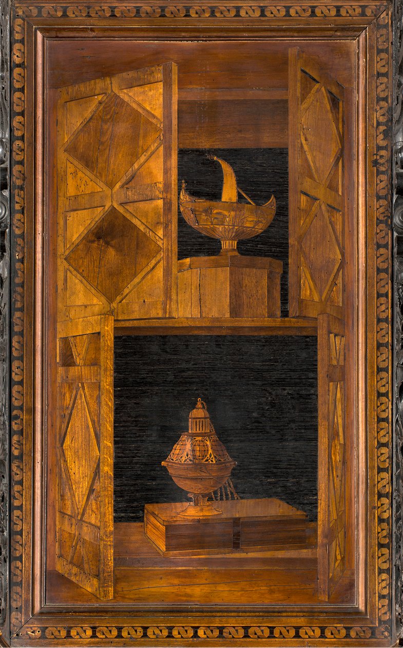 Lignaean Canonical Choir, inlagd av Giovanni Maria Platina 1484, Superior Stall av Giovanni Maria Platina