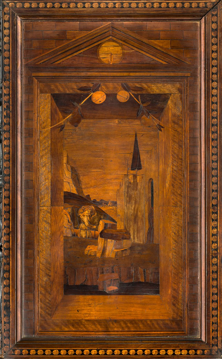 Lignaean Canonical Choir, inlagd av Giovanni Maria Platina 1484, Superior Stall av Giovanni Maria Platina