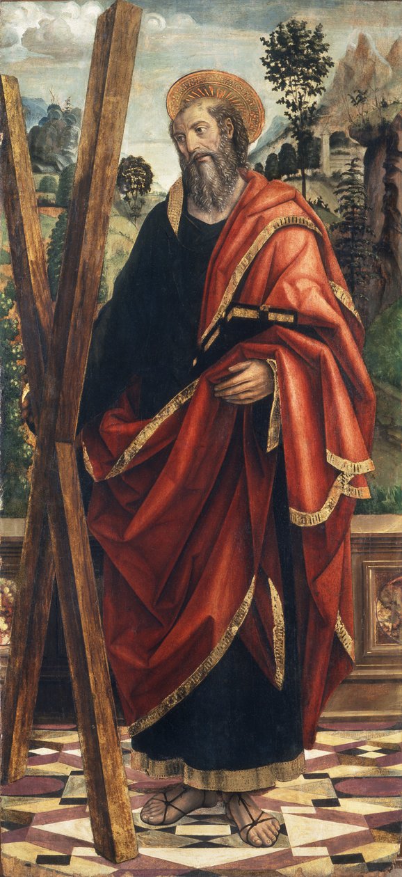 St. Andrew, ca 1496 (olja på panel) av Giovanni Martino Spanzotti