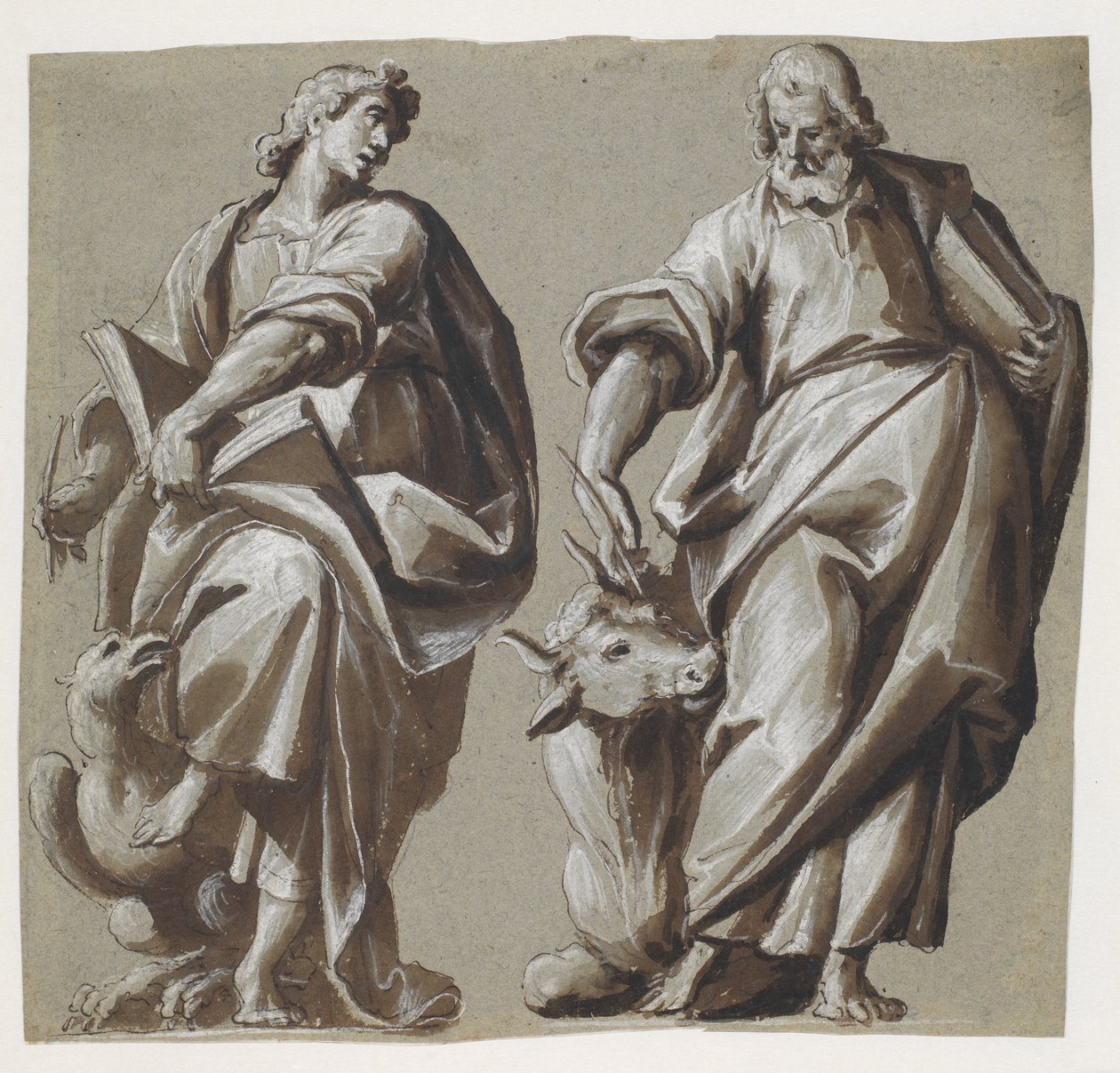 Evangelisterna Johannes och Lukas av Giovanni Mauro della Rovere
