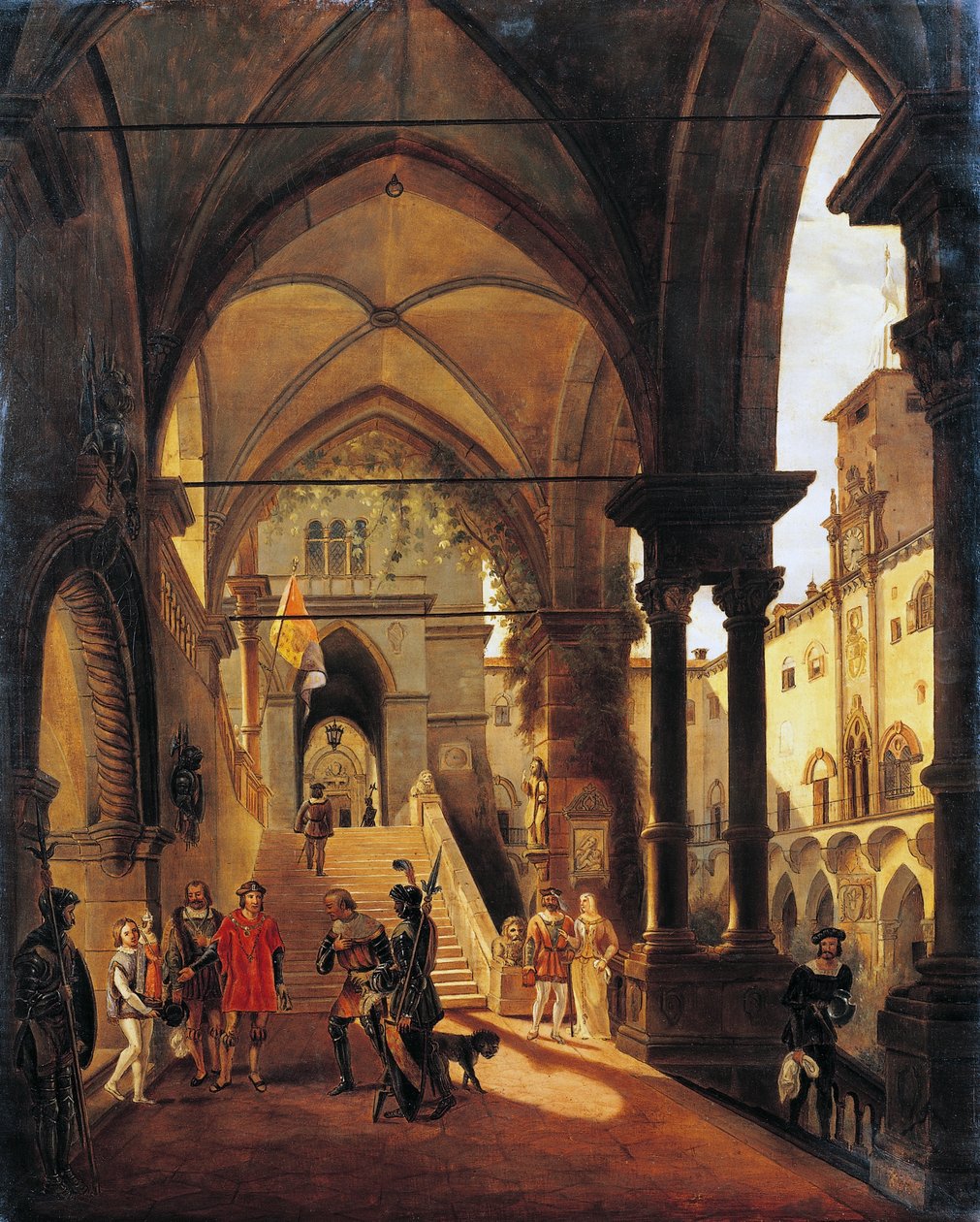 Ludvig XI på slottet i Barolo, av Giovanni Migliara (1785-1837), olja på duk, 80x65 cm av Giovanni Migliara