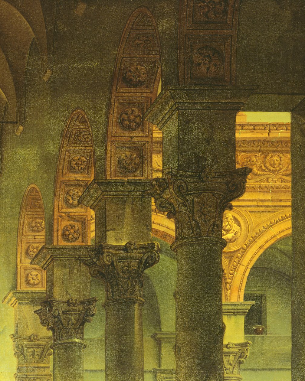 Apothecary of a Cloister, av Giovanni Migliara, detalj av Giovanni Migliara