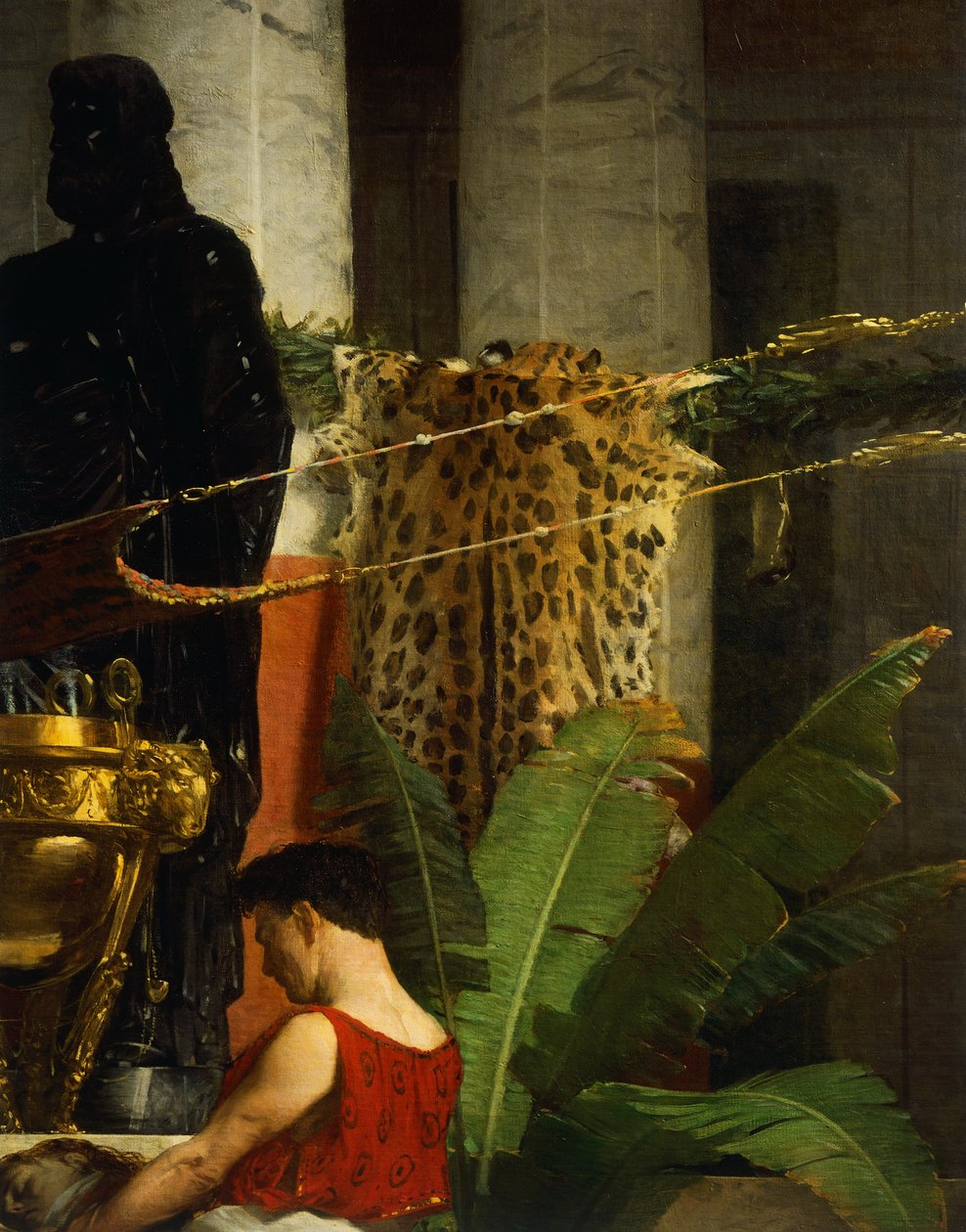 Poppeas hämnd, detalj, av Giovanni Muzzioli (1854-1894), olja på duk av Giovanni Muzzioli