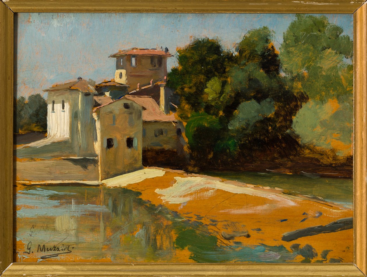 Saint Andrew från Rovezzano, Florens (oljemålning ombord) av Giovanni Muzzioli