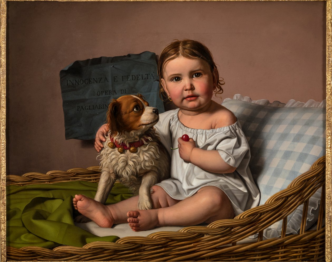 Oskuld och lojalitet (olja på duk) av Giovanni Pagliarini