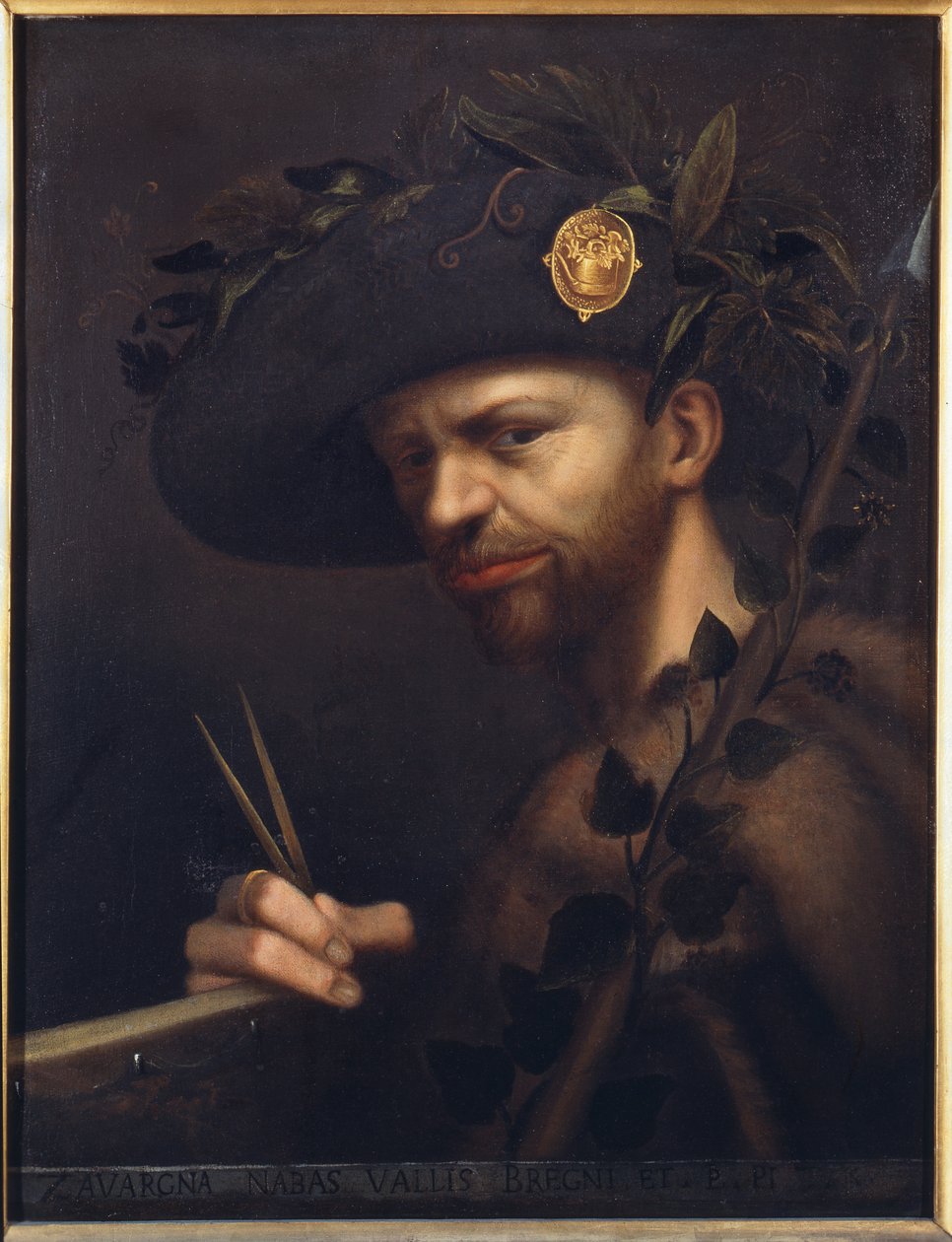 Självporträtt som abbot av Accademia della Valle di Blenio av Giovanni Paolo Lomazzo