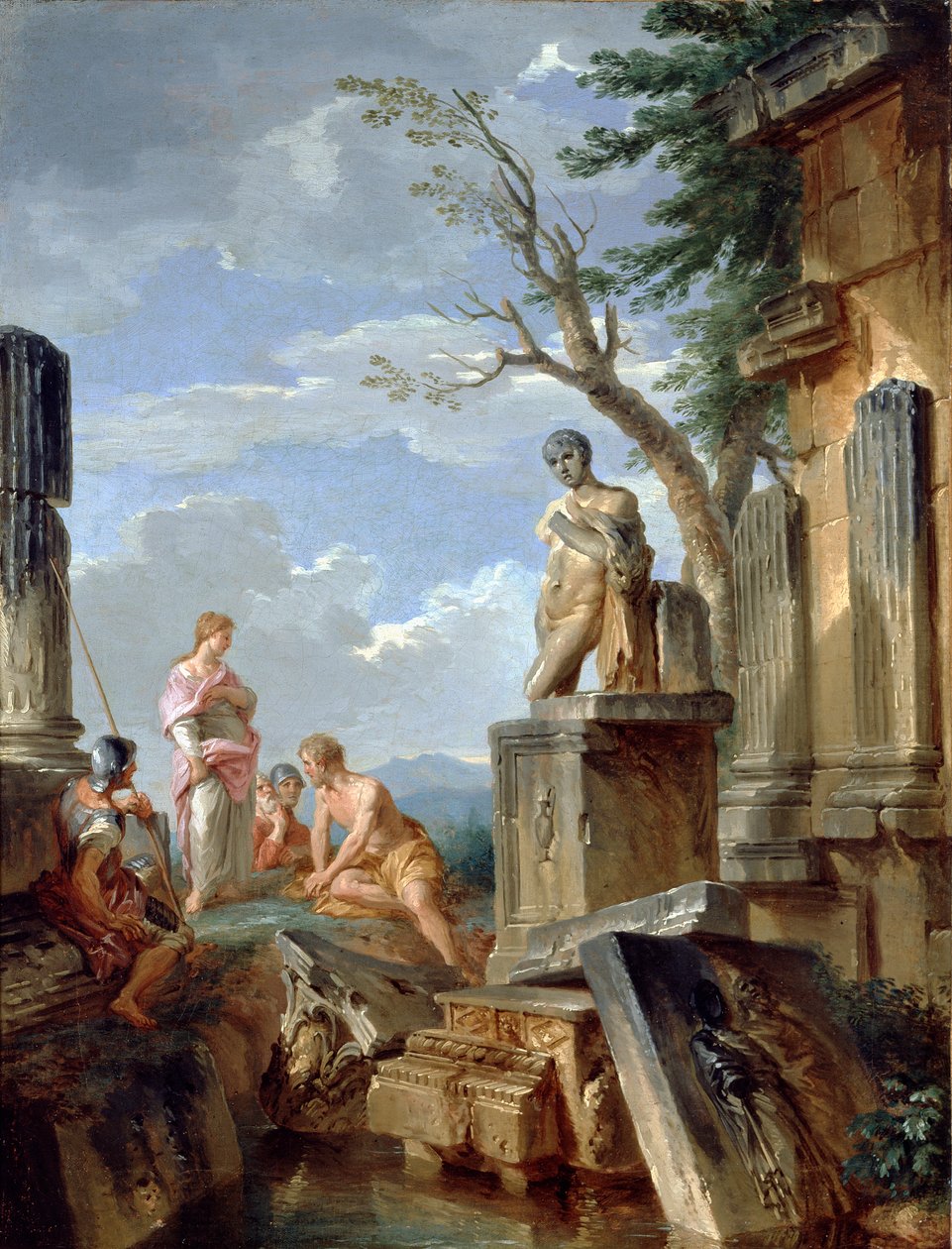Ruiner med en sibylla och andra figurer, c1720 av Giovanni Paolo Panini