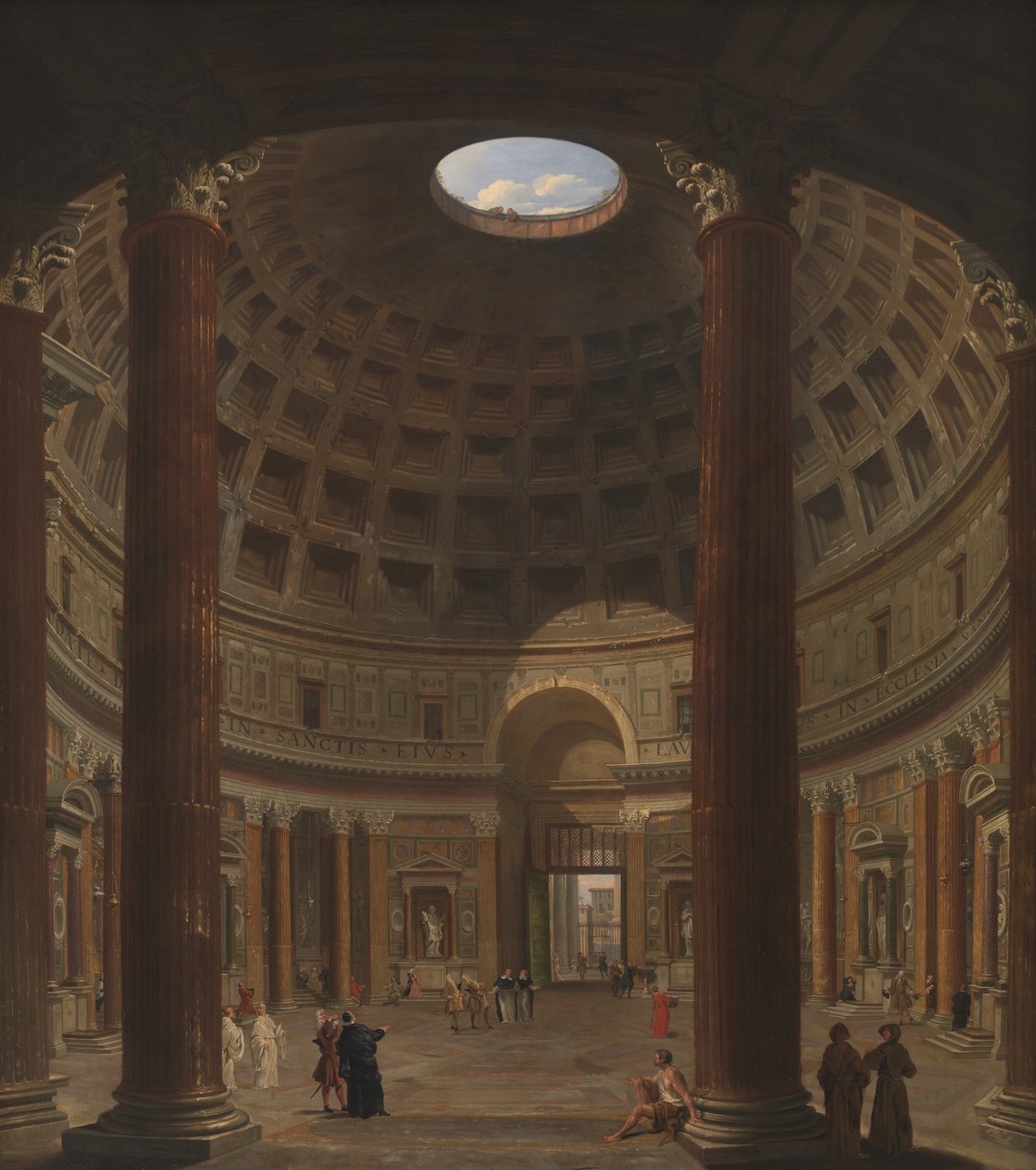 Interiör av Pantheon, Rom av Giovanni Paolo Pannini