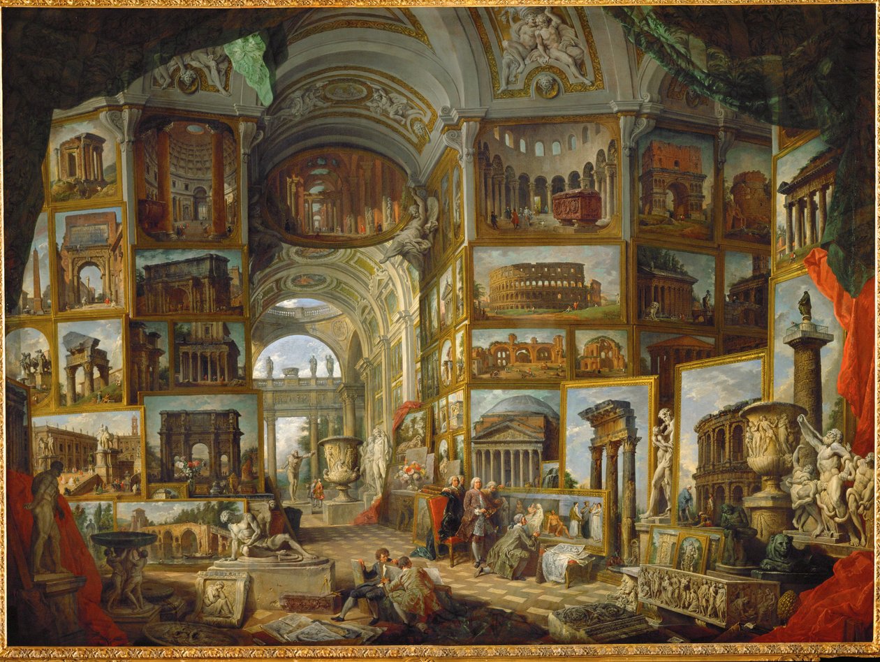 Galleri med vyer av det antika Rom, målade ... av Giovanni Paolo Pannini or Panini