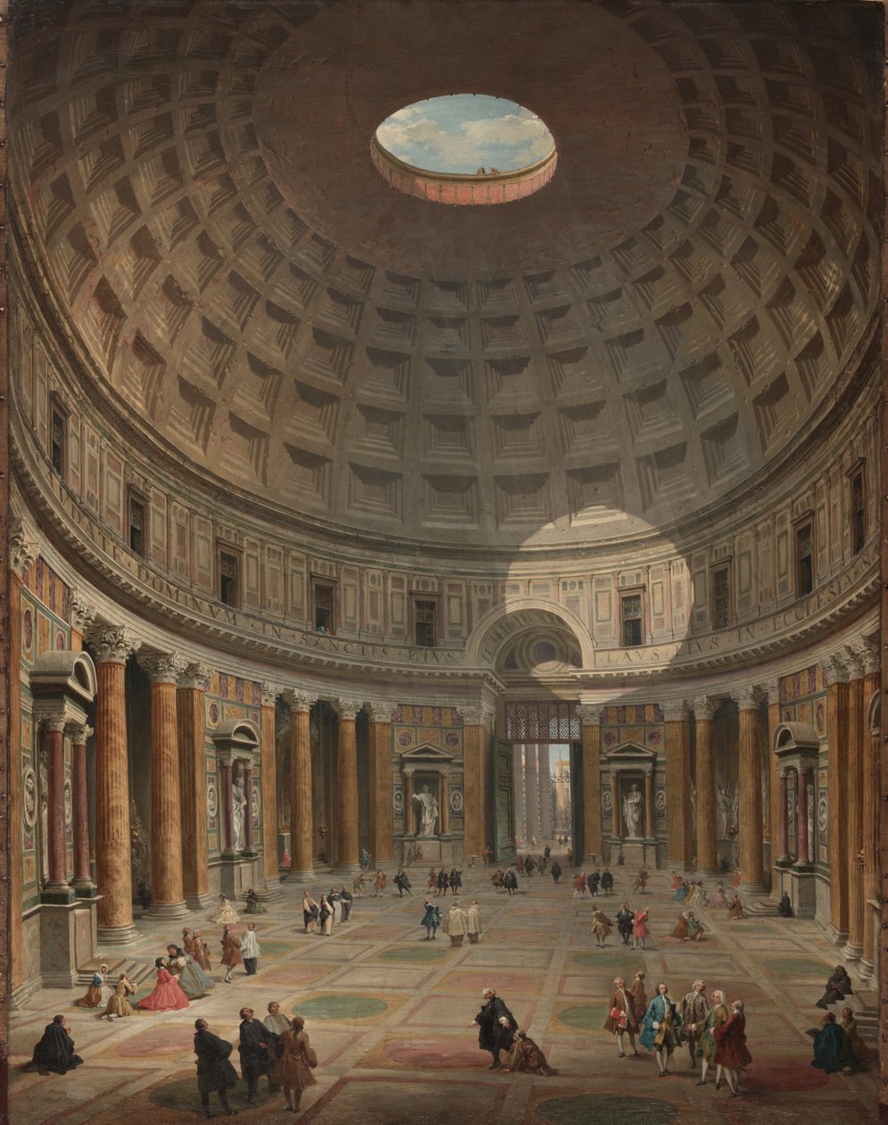 Pantheons inre, Rom, 1747 av Giovanni Paolo Pannini