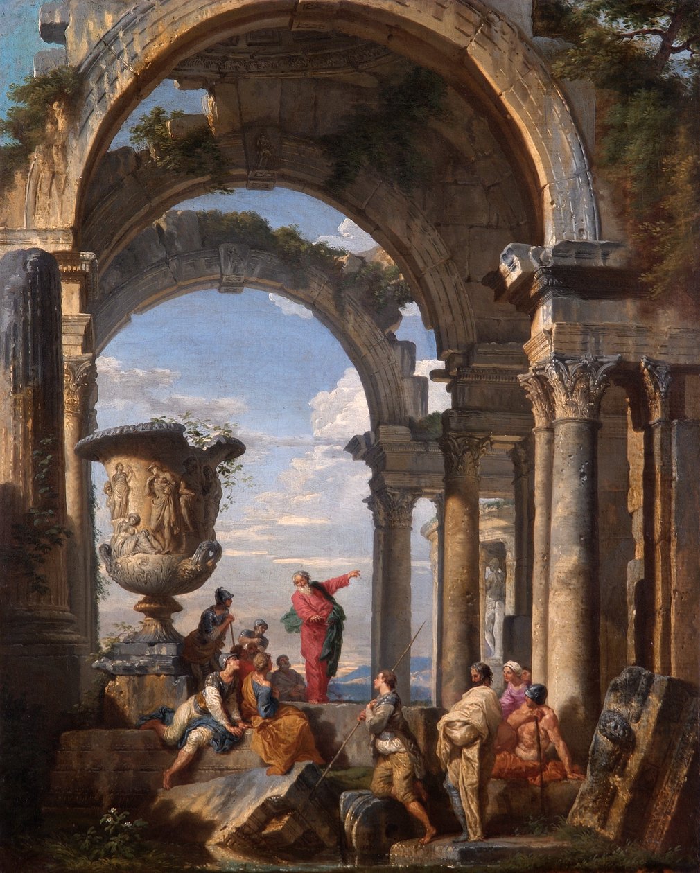 St Paul som predikar i Aten av Giovanni Paolo Pannini