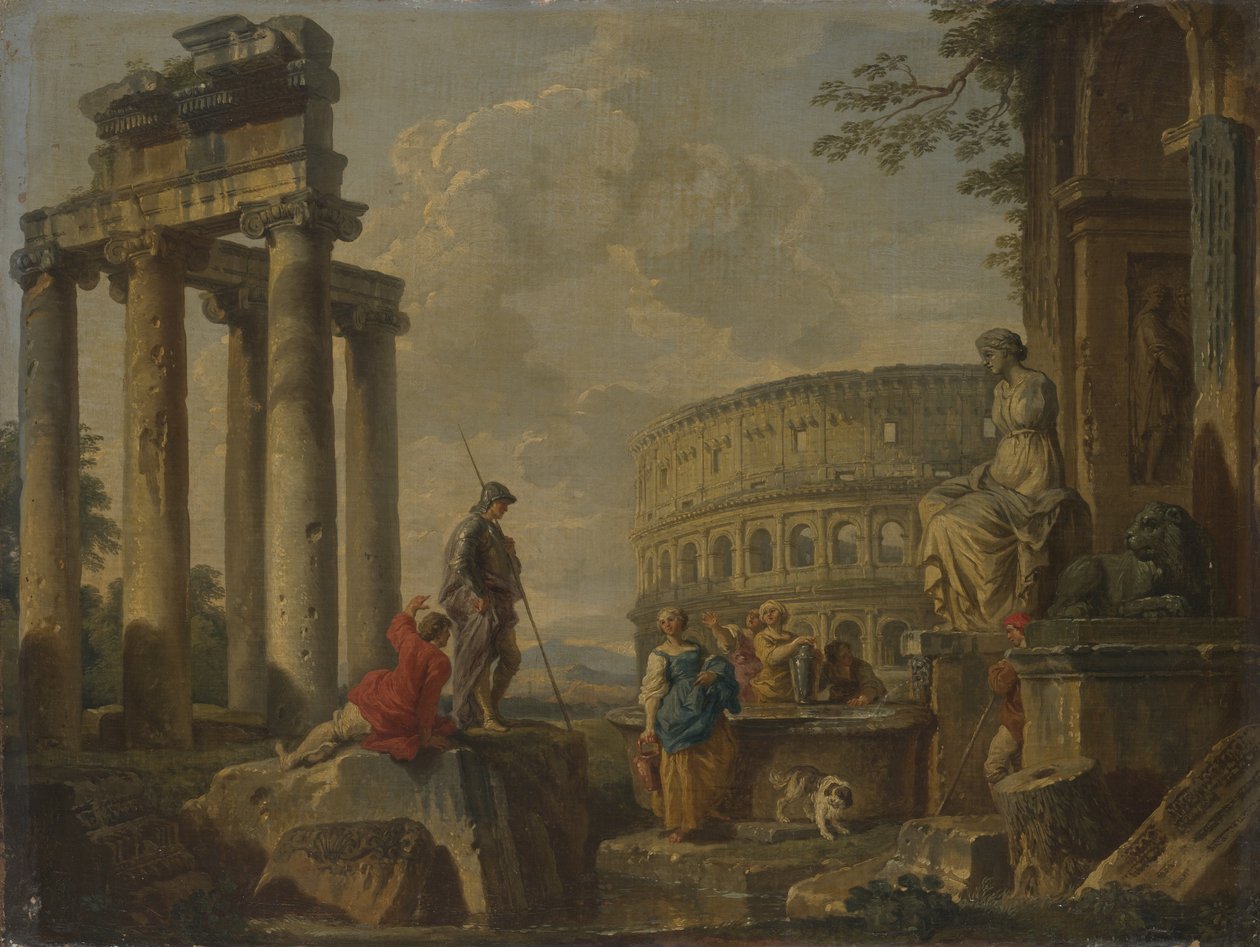 Colosseum bland romerska ruiner, c.1730 av Giovanni Paolo Pannini