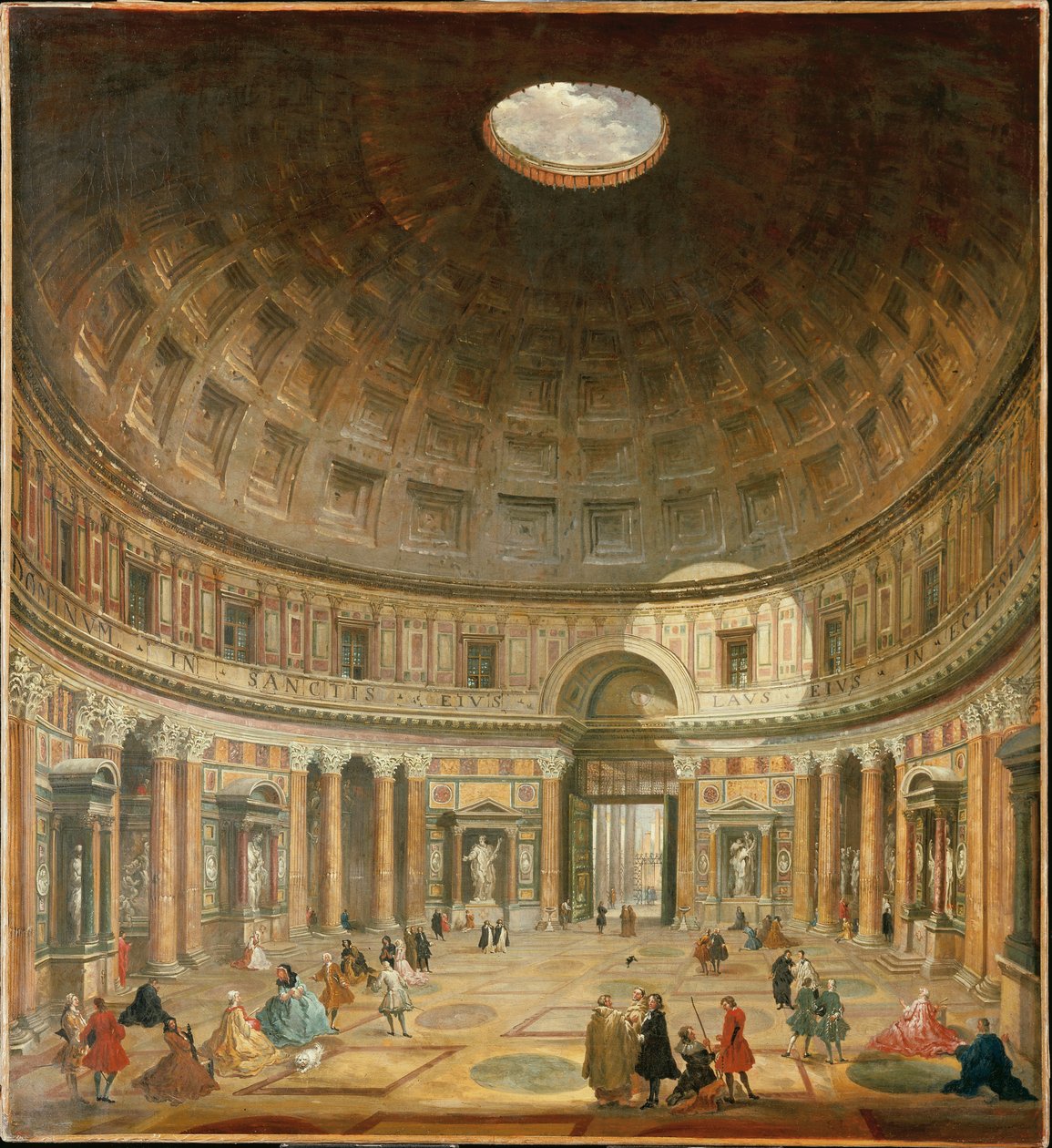 Pantheons inre, Rom av Giovanni Paolo Pannini