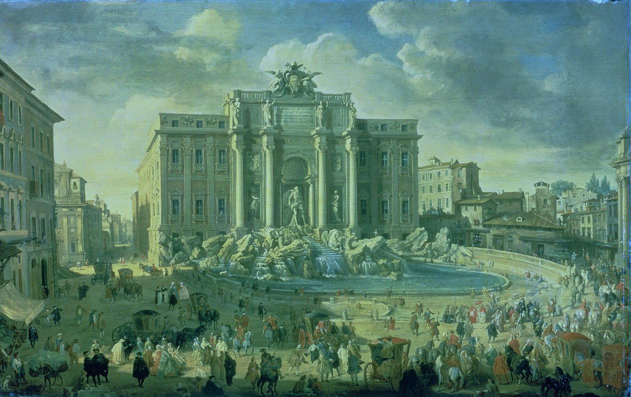 Fontana di Trevi i Rom av Giovanni Paolo Pannini