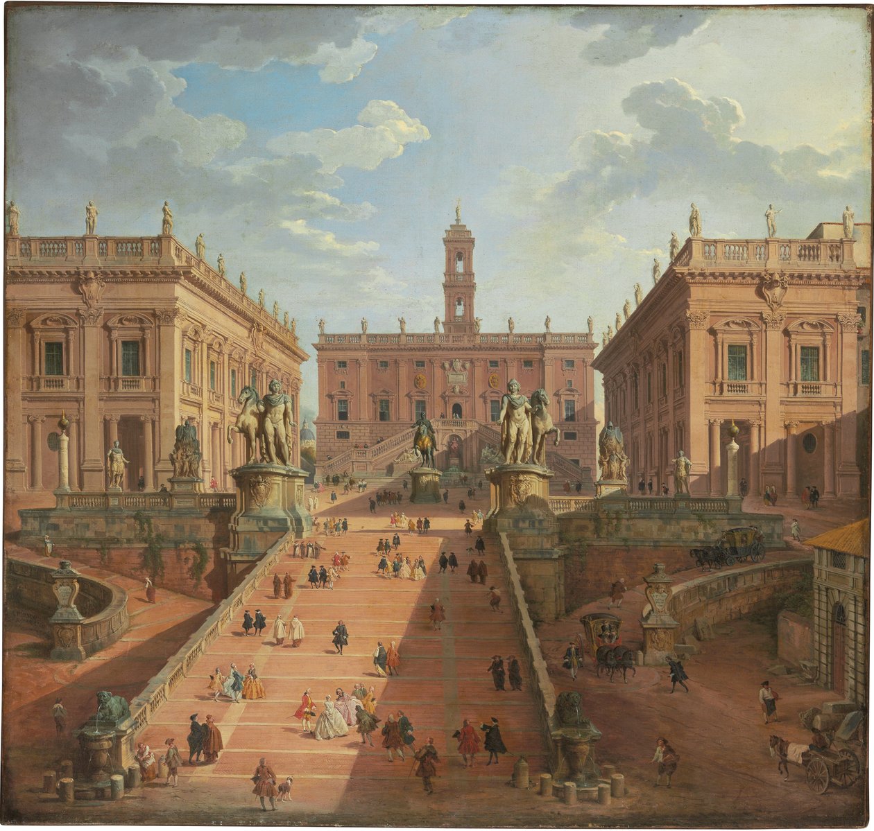 Utsikt över Campidoglio, Rom, 1750 av Giovanni Paolo Pannini