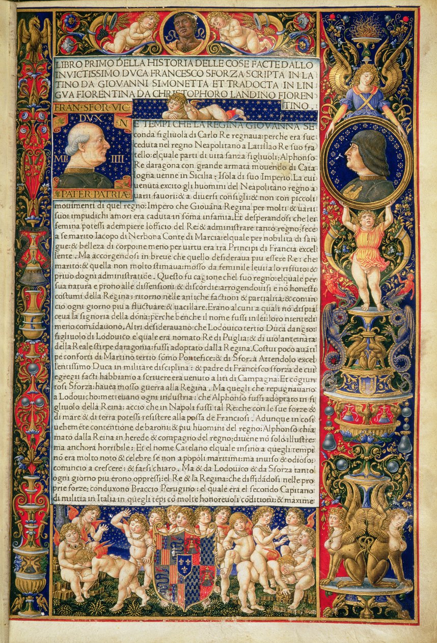Grenville MS 7251 Frontispice av lyxexemplar av 