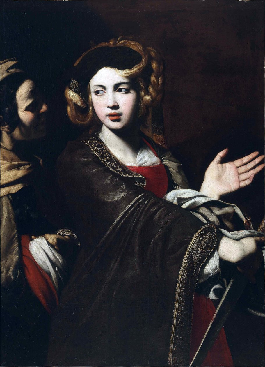 Judith med huvudet av Holofernes av Ricca, Giovanni (1603-c. 1656). Olja på duk, storlek: 103x76, ca 1637-1640, Diocesan Museum, Salerno av Giovanni Ricca