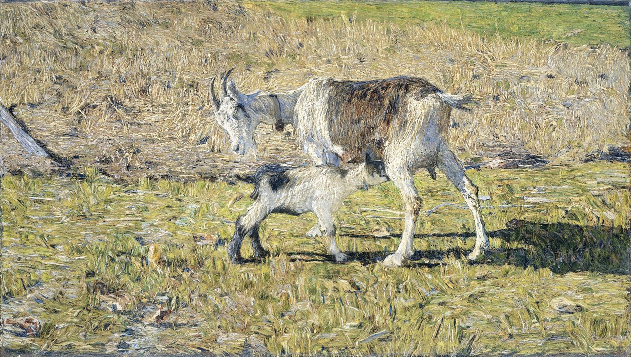 En get med sin unge av Giovanni Segantini