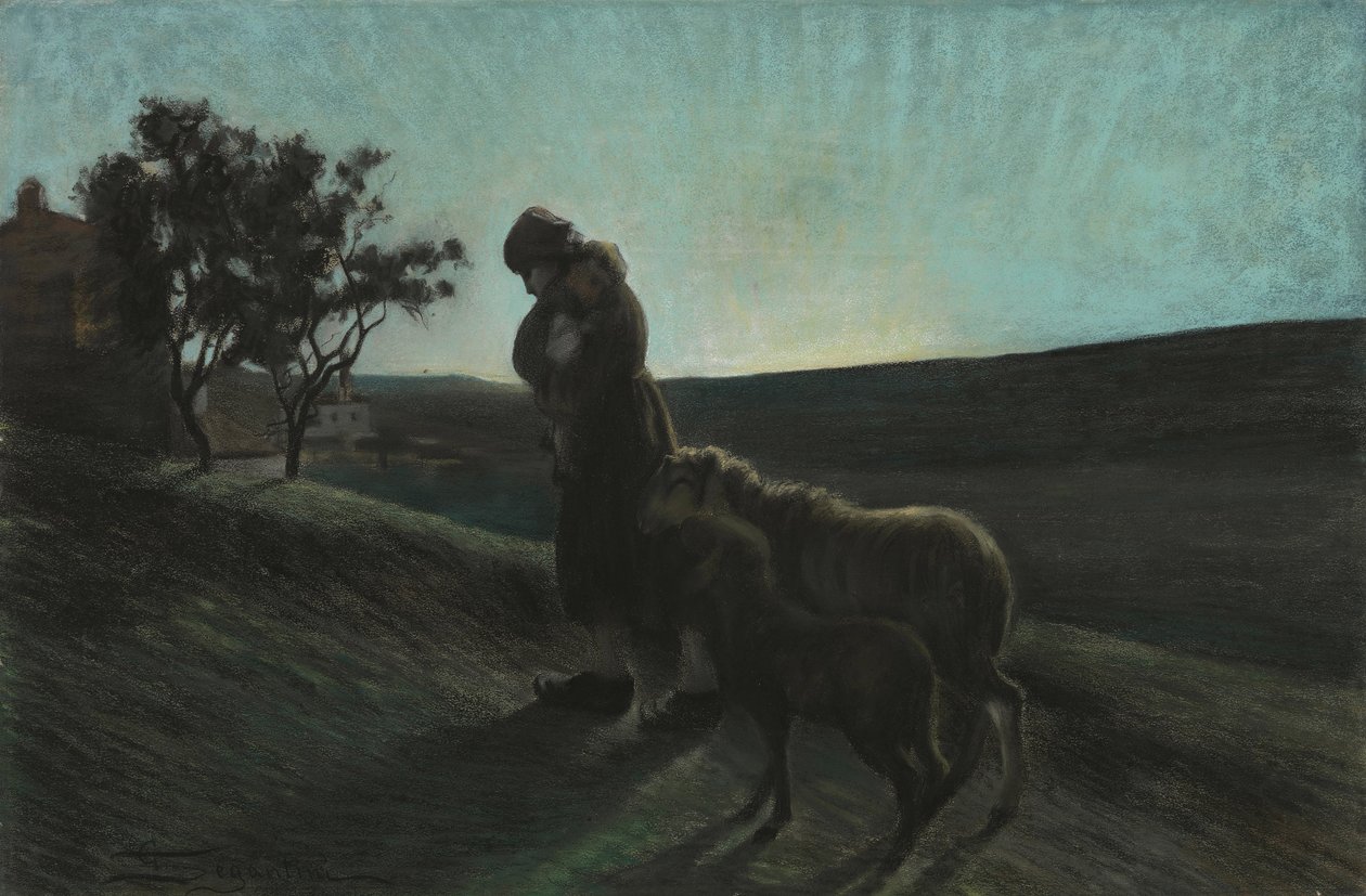 Le due madri De två mödrarna, 1884-1886. av Giovanni Segantini