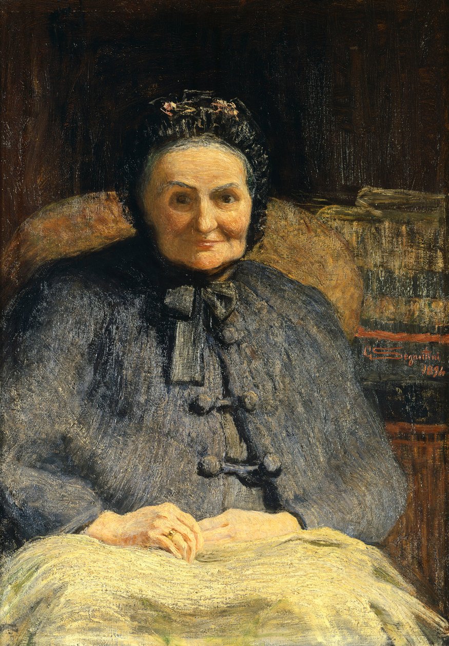 Porträtt av fru Casiraghi Oriani, av Giovanni Segantini (1858-1899) av Giovanni Segantini