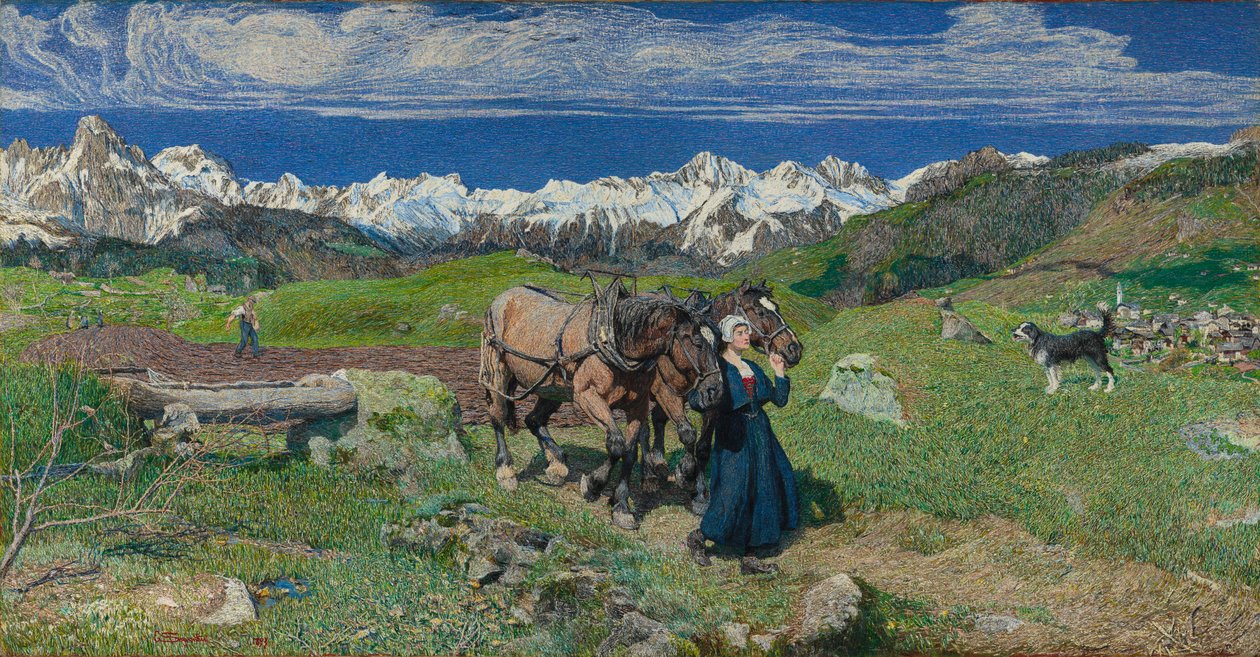 Vår i Alperna av Giovanni Segantini