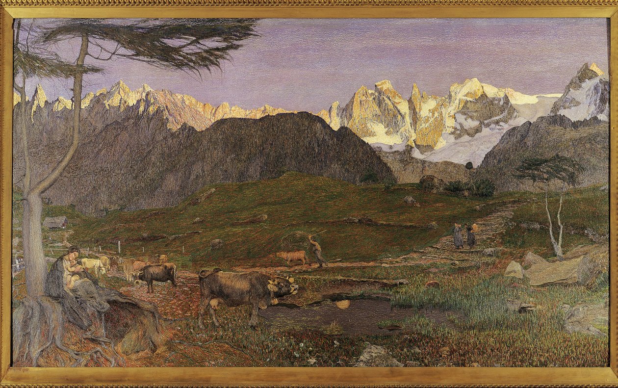 Schweiz, Saint Moritz, Alpine Triptych Life av Giovanni Segantini