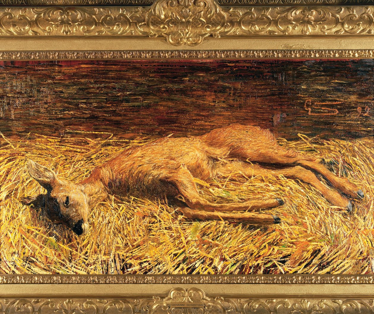 Schweiz, Saint Moritz, döda rådjur av Giovanni Segantini