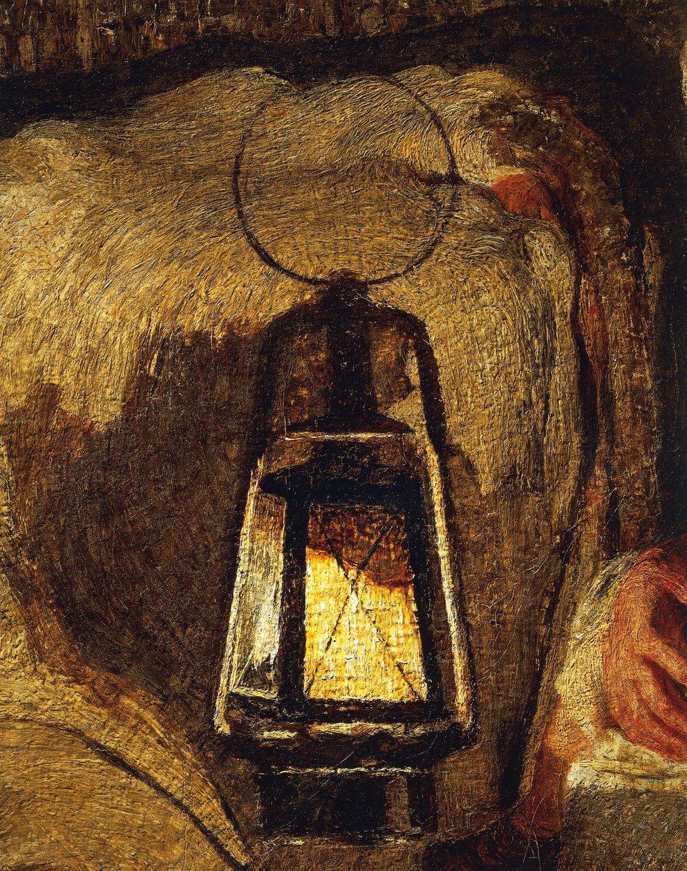 De två mödrarna, av Giovanni Segantini, detalj av Giovanni Segantini