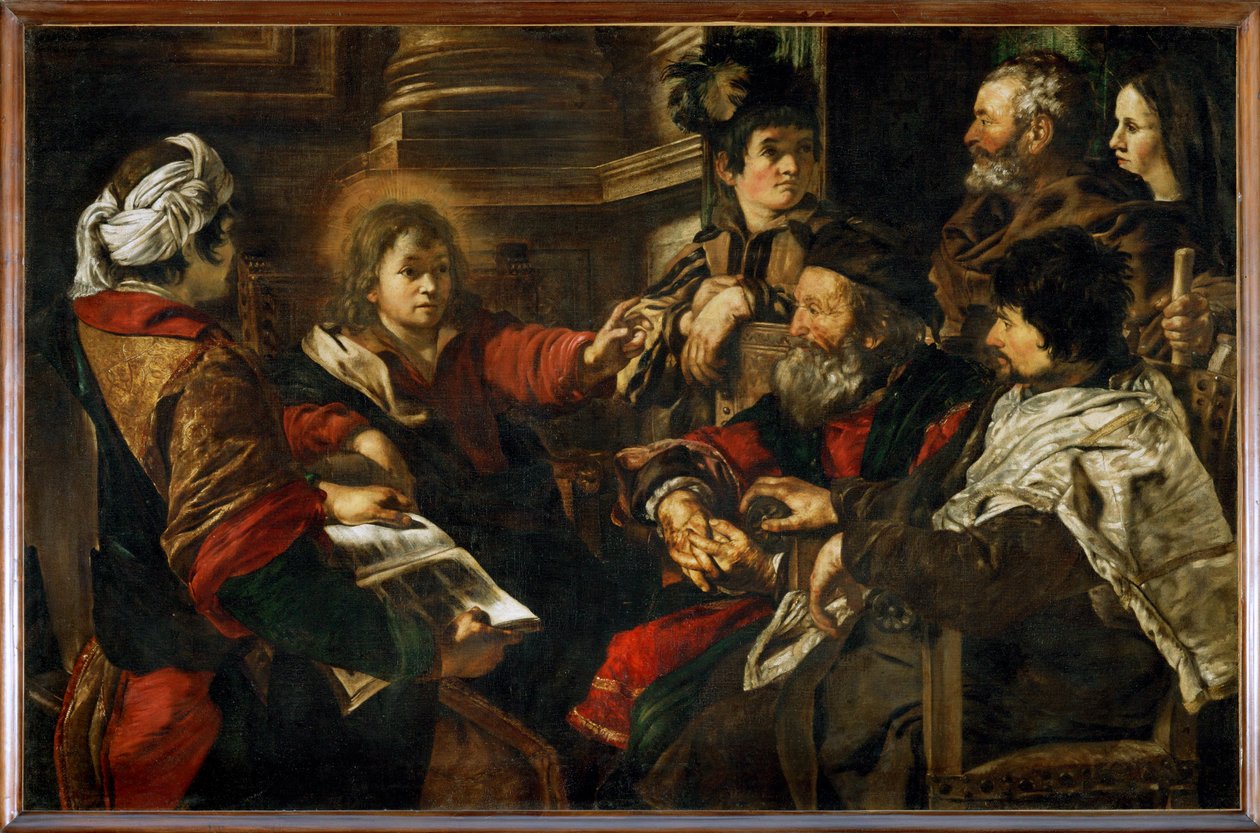 Jesus parmi les docteurs - Jesus bland läkarna ... av Giovanni Serodine