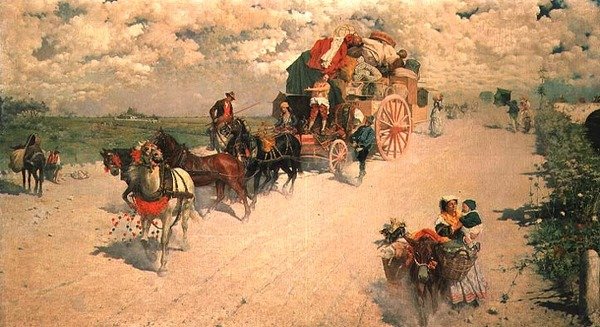 The Gypsy Wagon (olja) av Giovanni Signorini