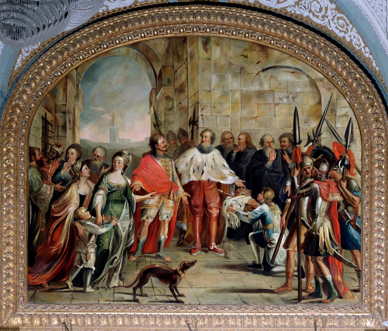 James I av Cypern släpptes av dogen av Genua Leonardo Montaldo, 1383 (målning av Giovanni and Tagliafichi Emanuele David