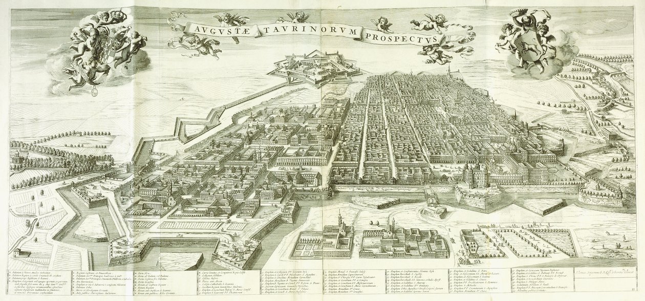 Utsikt över Turin, 1672 av Giovanni Tommaso Borgonio