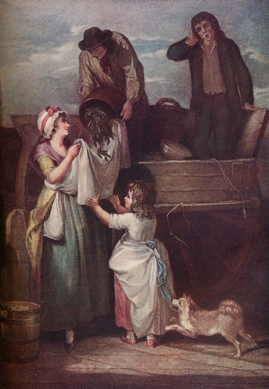 Cries of London: Fresh Gathered Peas Young Hastings, 1795, 1917 av Giovanni Vendramini
