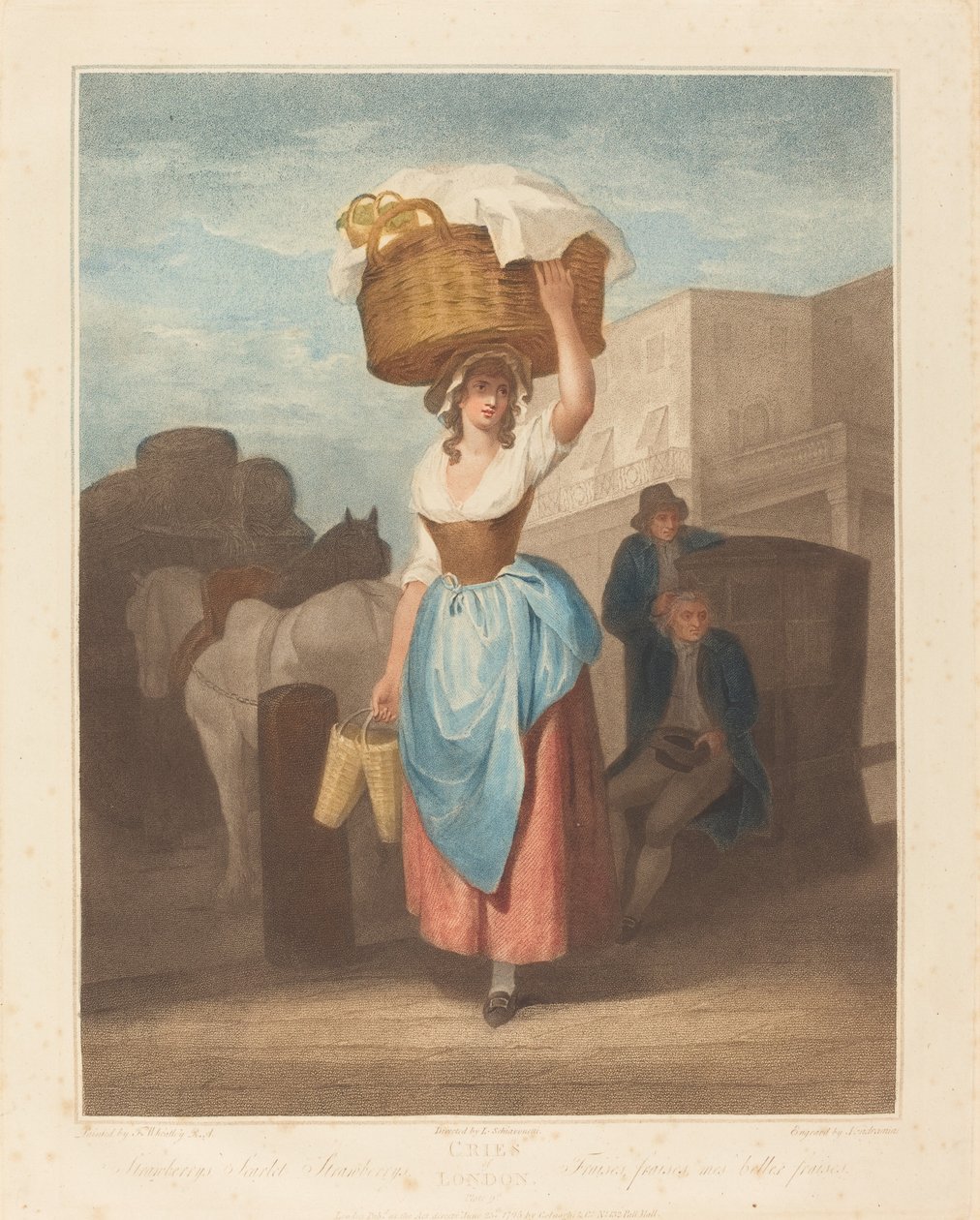 Jordgubbar, Scarlet Jordgubbar av Giovanni Vendramini after Francis Wheatley