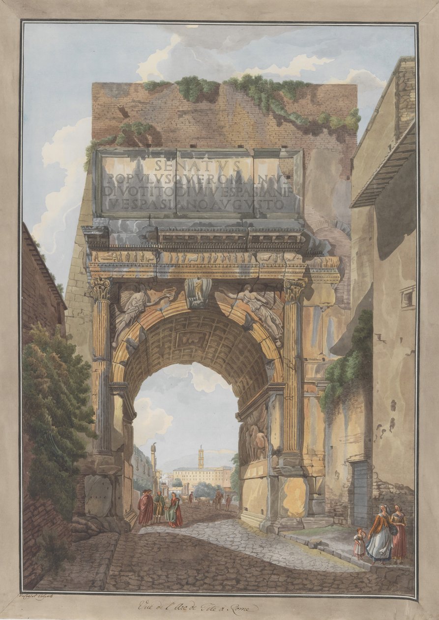 Titusbåge, ca. 1780. Skapare: Giovanni Volpato, Louis Ducros. av Giovanni Volpato, Louis Ducros