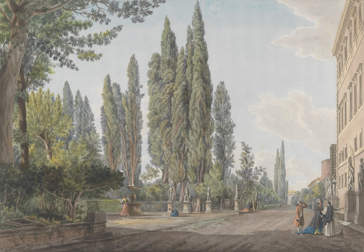 Villa Montalto Negroni, ca. 1780. Skapare: Giovanni Volpato, Louis Ducros. av Giovanni Volpato, Louis Ducros