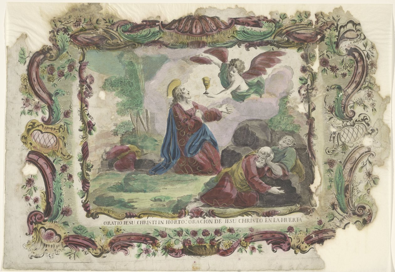 Christus i Getsemane trädgård Oratio Jesu Christi i trädgården: Jesu Kristi bön i trädgården (titel på objekt) av Giovanni Volpato