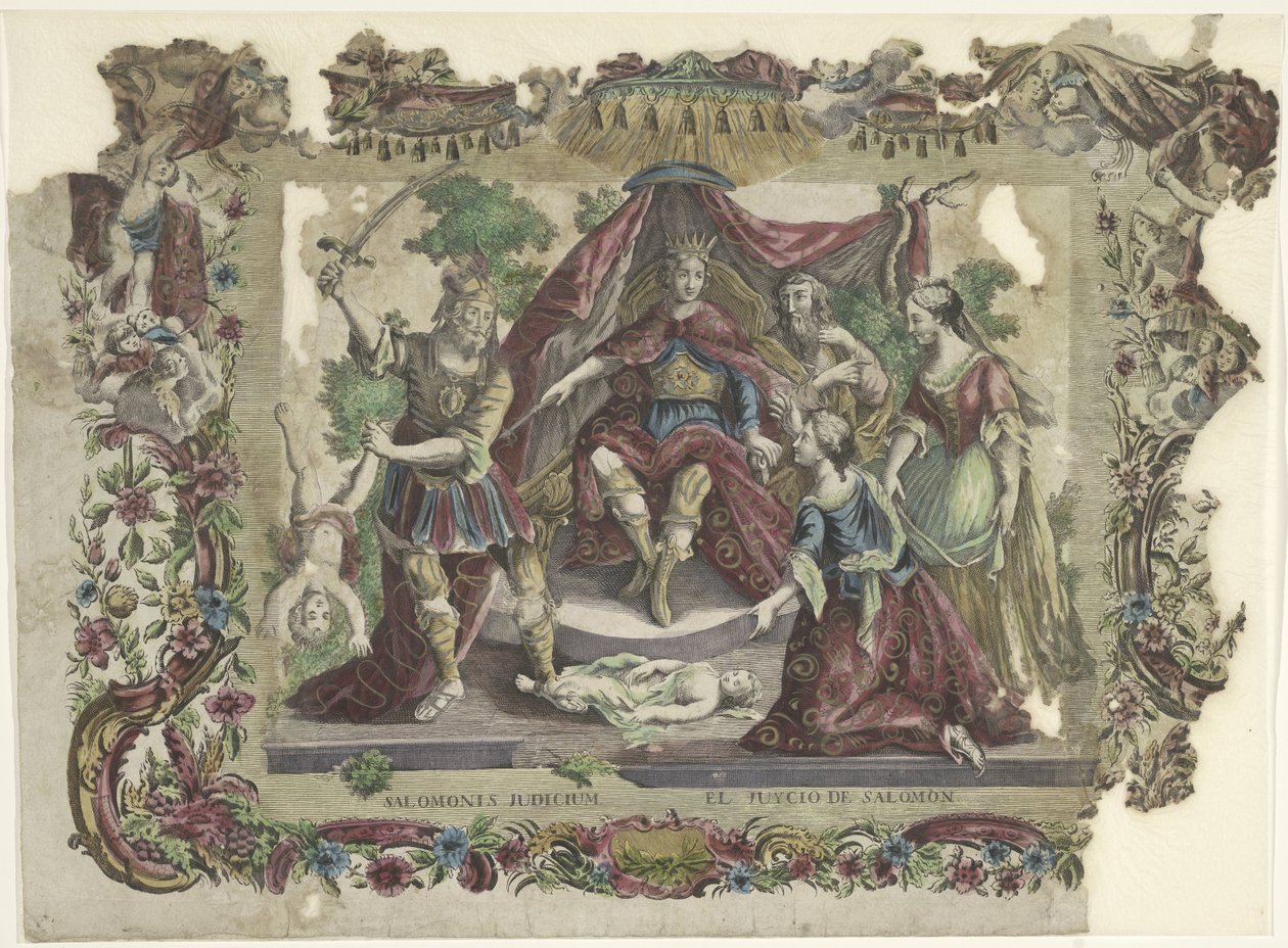 Het oorde van Solomon Salomons dom / El juycio de Salomon (titel på objektet) av Giovanni Volpato